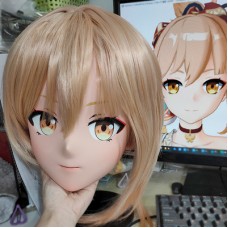 (GLA030)Customize Character'! Female/Girl Resin Full/Half Head With Lock Anime Cosplay Japanese Animego Kigurumi Mask